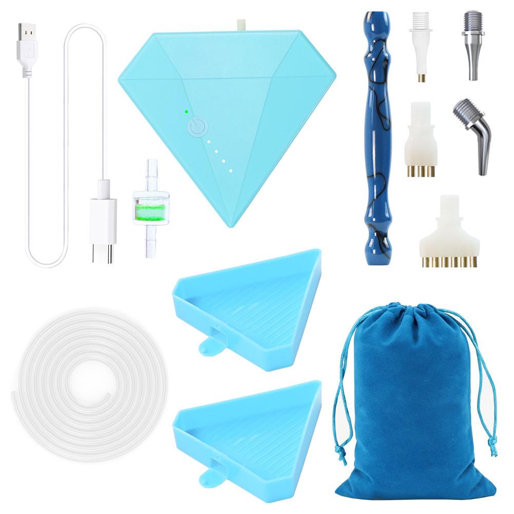 1 Набор ручек для алмазной вышивки DIY, аккумулятор 1200 мАч, регулировка 3 передач, вакуумный инструмент для точечной выкладки алмазной вышивки