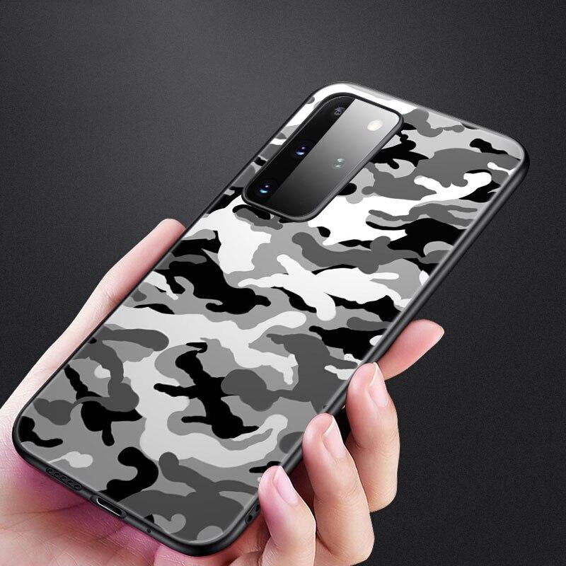 Чехол для телефона Camo Army Camo для Samsung Galaxy S20 S21 FE S10 Lite Note 20 10 Lite S8 S9 + S10E S10 Plus Ultra Black Cover