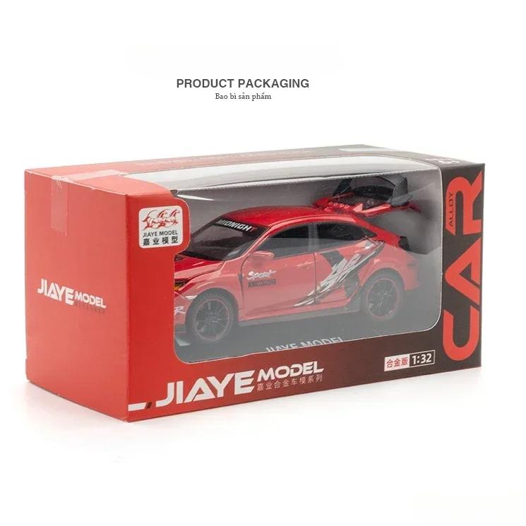 1 32 Honda Civic Type-R Super Modified Sport Car Alloy Metal Diecast Model Car Computer Desktop Ornaments Toys for Children GQ3