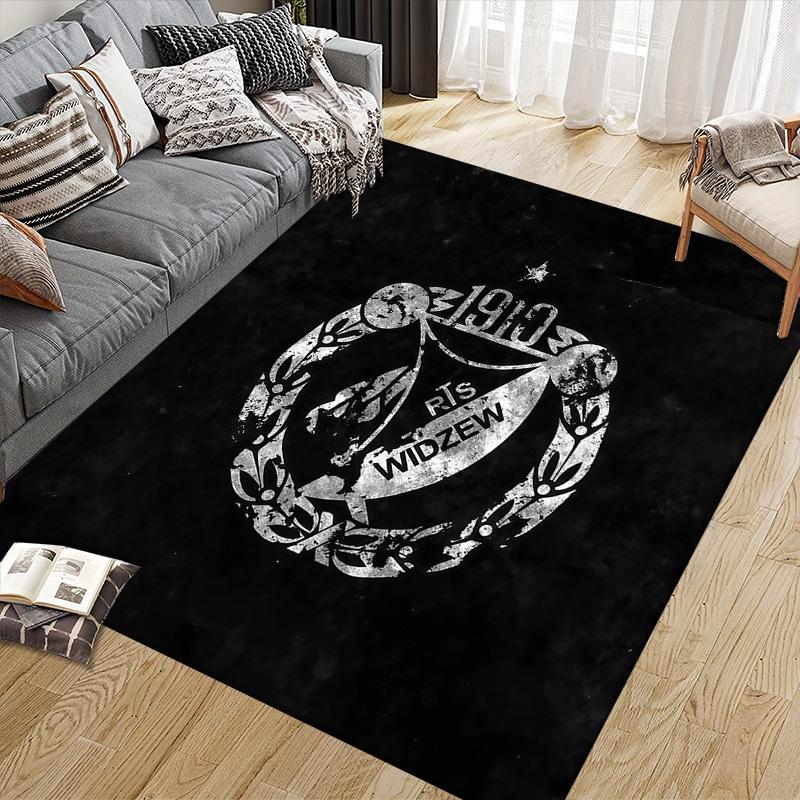 Widzew Flannel Pattern Square Carpet,Area Rug,Carpet Rug for Living Room Bedroom Sofa Playroom Decor,Non-slip Floor Mat