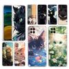 Phone Case for Samsung A13 A15 A25 A51 A71 A21S A11 A12 A31 A52 A41 A23 A53 A73 A32 5G A03S A05s Cover Cartoon Lovely Cat Art