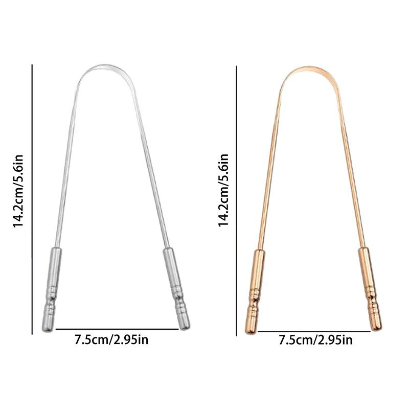 1 шт. Скребок для языка из нержавеющей стали U-образной формы Металлический для свежего дыхания Очищающий с покрытием Щетка для языка Инструменты для ухода за полостью рта