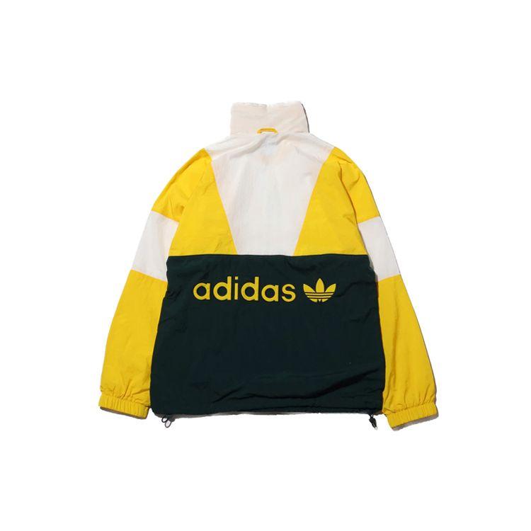 adidas Спортивный топ Originals Clover с супер-цветным логотипом, спортивная куртка с молнией до половины, мужские топы, желтый FM2202