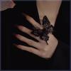 Кольцо на указательный палец женское преувеличенное большая личность темное и большое желание мотылек бабочка нишевый дизайн фея сочетание