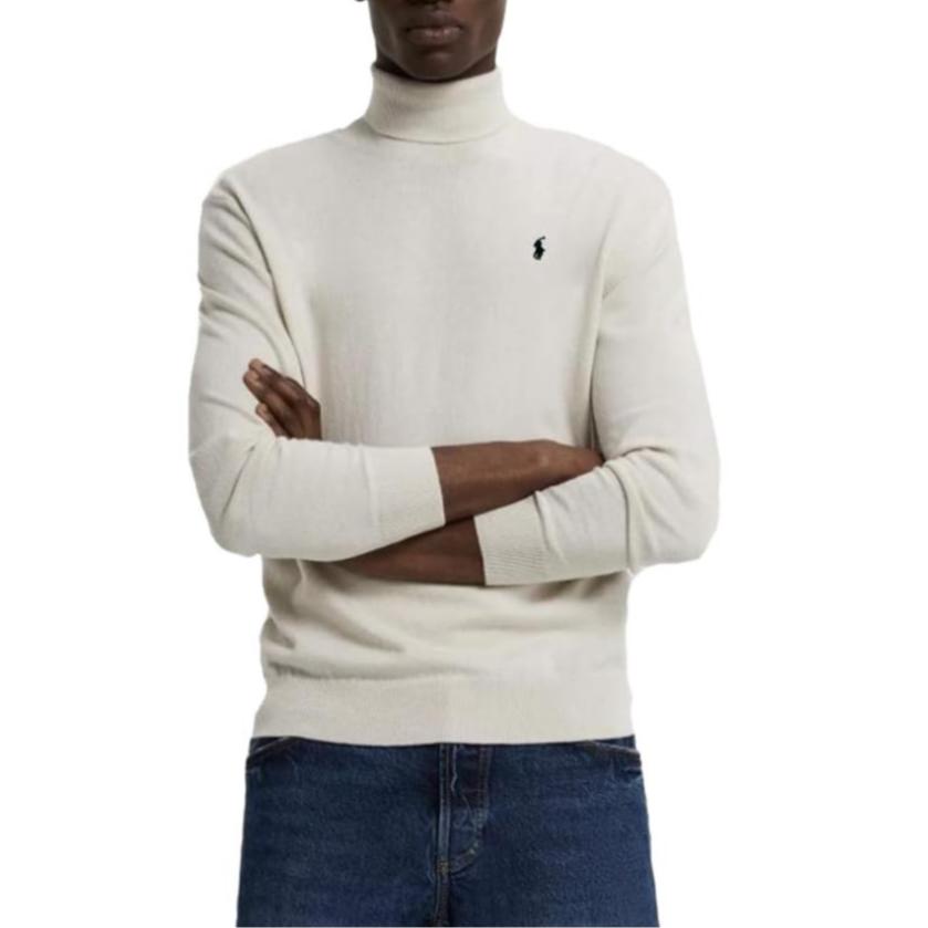 Polo Ralph Lauren FW25 Вязаный трикотаж Стандартный Мужской Кремовый 710857915-008