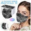 Трехслойная одноразовая пыленепроницаемая защитная маска с леопардовым принтом для взрослых