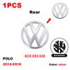 ABCD1 VW Car Front Grill Badge Rear Trunk Lid Emblem Logo 6C0853600 Auto Accessories For Volkswagen Polo 6 6C 2014 2015 2016 2017 2018