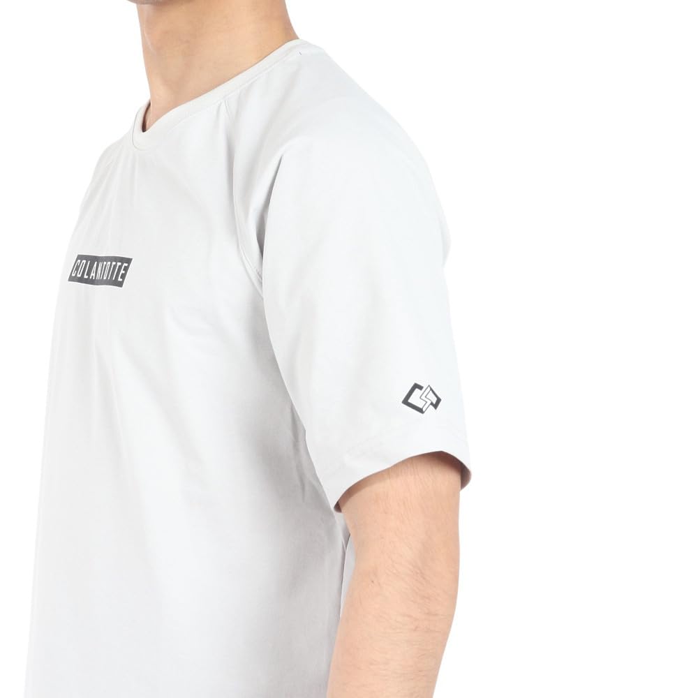Colantotte Baseball Wear Conditioning Shirt Short Box Logo DBDAC45 UV Protection Quick-Drying (Light Gray/L/Men's)