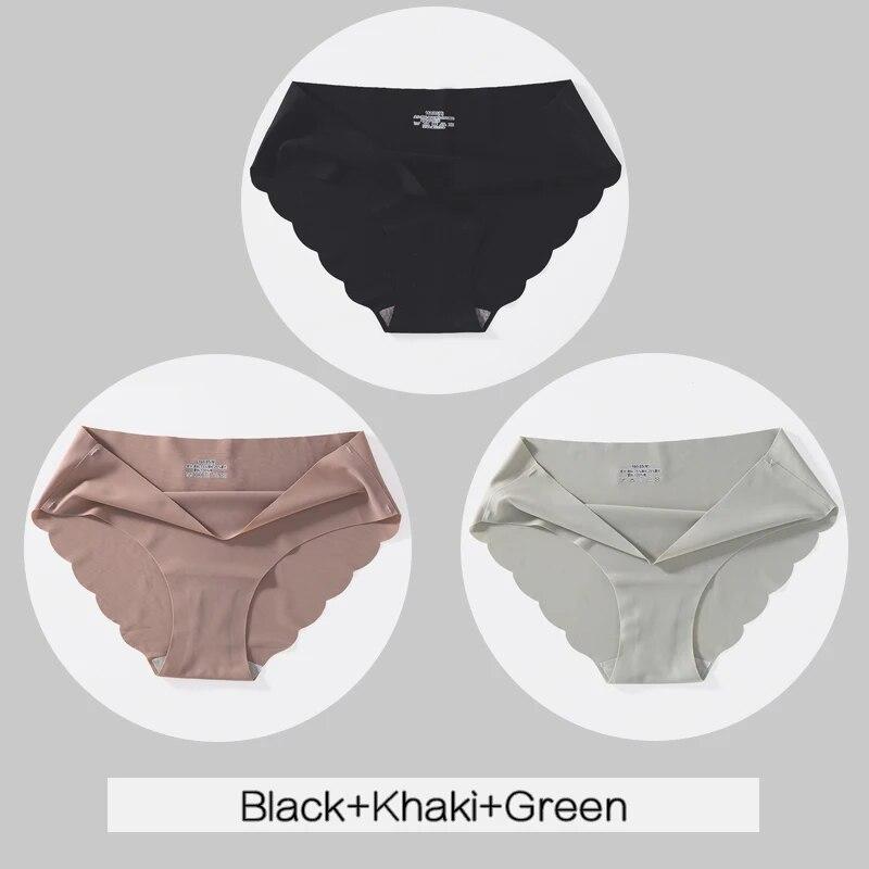 3 шт./компл. женские бесшовные трусики M-XL с низкой талией, женское мягкое нижнее белье, сексуальные трусы с волнистыми краями, женское нижнее белье