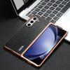 Чехол с узором из углеродного волокна для Z Fold7 Fold 6 для Samsung Galaxy Z Fold 7 6 5 4 3 5G Электрооцинкованная рамка Задняя крышка телефона Чехол