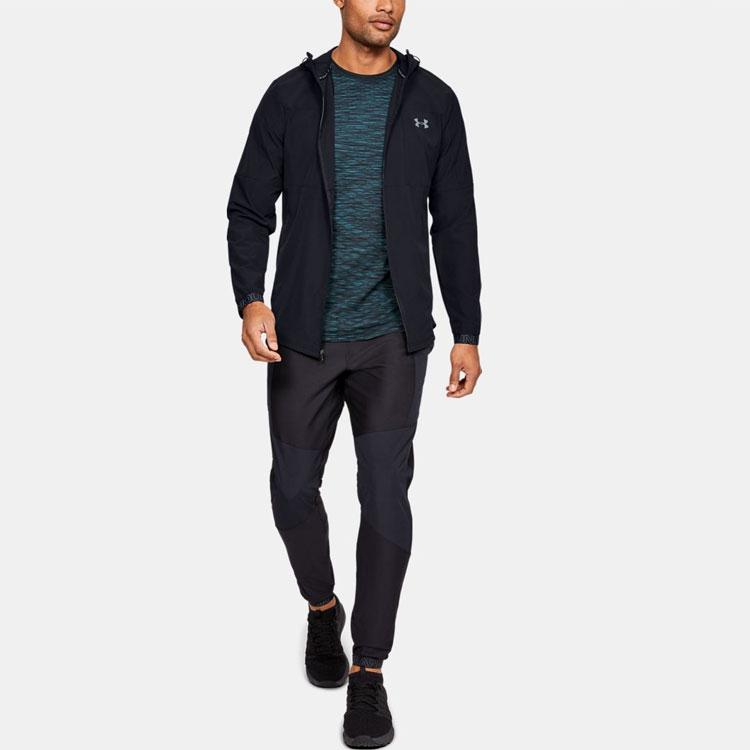 Under Armour Vanish Woven Colorblock Hooded Jacket Men Outerwear Black 1345725-001