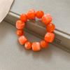 Acrylic Irregular Square Round Beaded Bracelets for Women Colorful Geometry Resin Bangles Simple Hand Jewelry Accessories