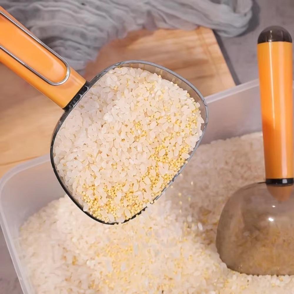 Лопатка для корма для домашних животных 2 в 1, пластиковая мерная чашка для выпечки, утолщенная ложка для риса, для кормления собак, кошек