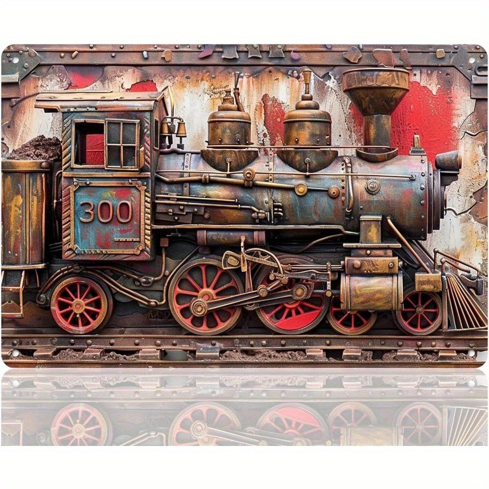 Vintage 3D Old Car Train Posters Metal Tin Sign Plaque Decorative Plates for Garage Club Man Cave Bar Home Hotel Cafe Wall Decor