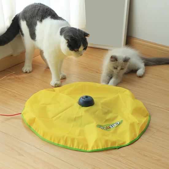 Электрическая игрушка для кошек Кошачья палочка Интерактивная Игра в прятки Кошачья волшебная палочка Вращающаяся на 360 градусов Игрушка с мышиным хвостом Товары для домашних животных