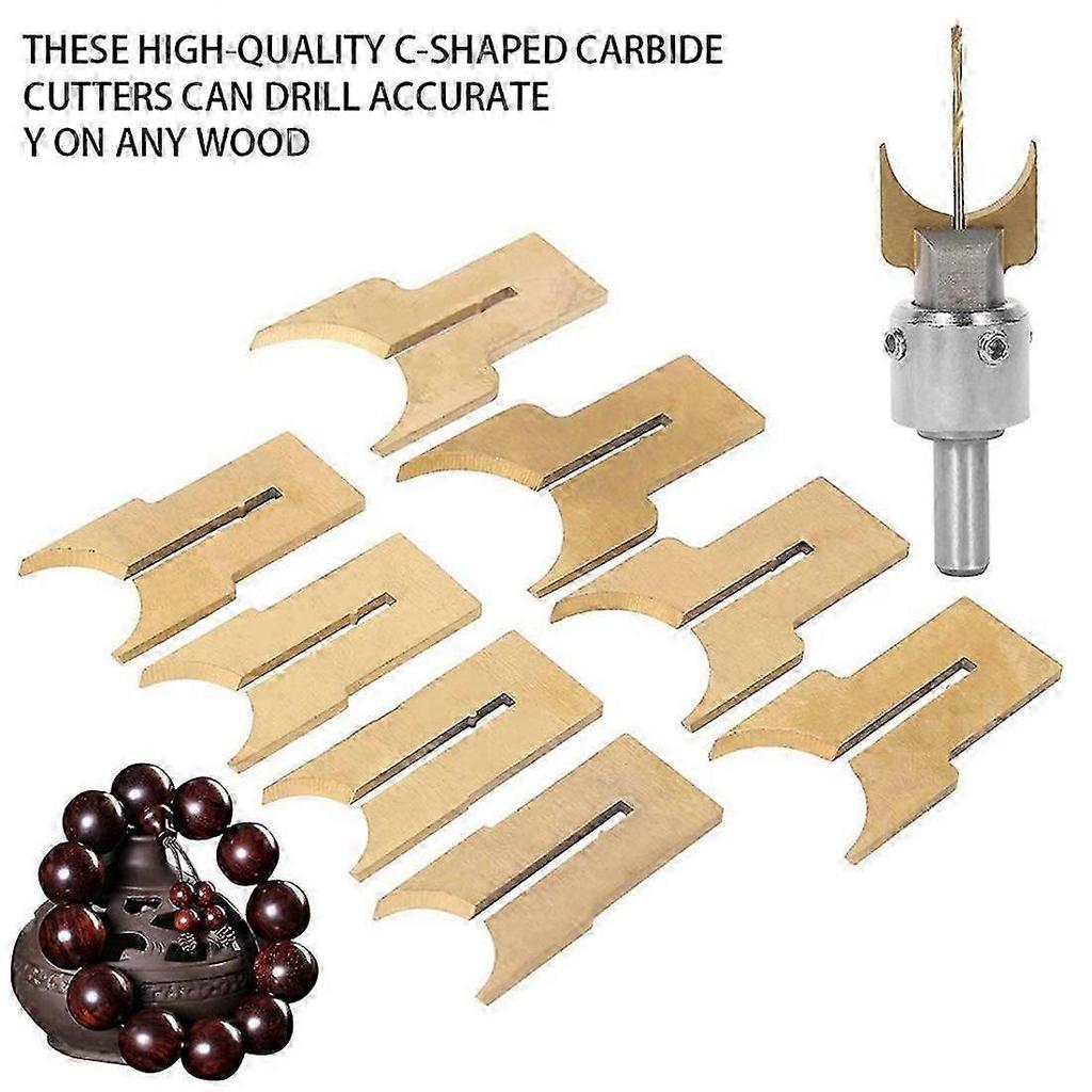 Premium Beads Drill Bit Wooden Bead Maker Carbide Ball Blade(16)