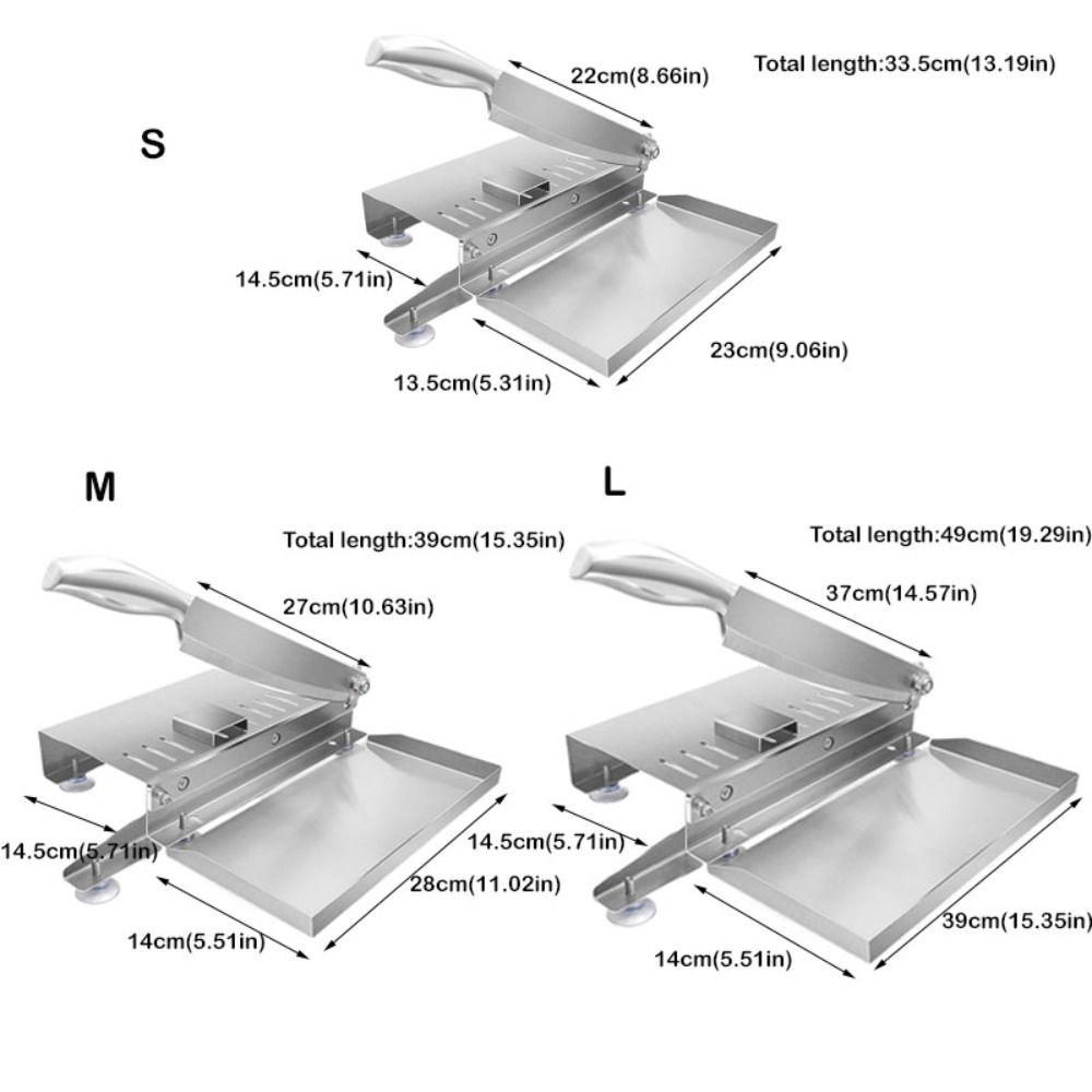 Manual Meat Slicer Stainless Steel Mutton Rolls Cutter Household Bone Cutting Machine  Rib