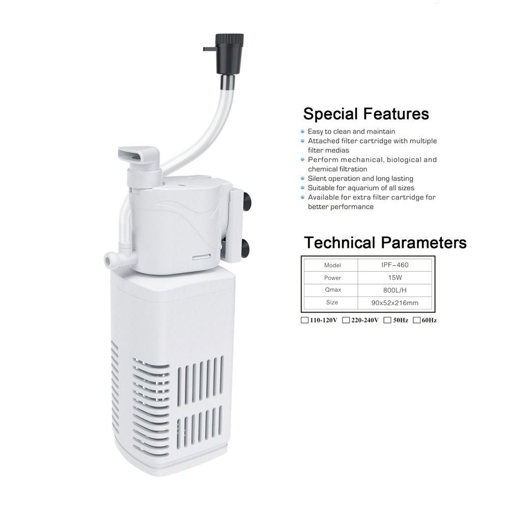 Фильтрация Фильтр для аквариума Бесшумный аэратор кислорода воздуха 3 в 1 Фильтр для аквариума для аквариума