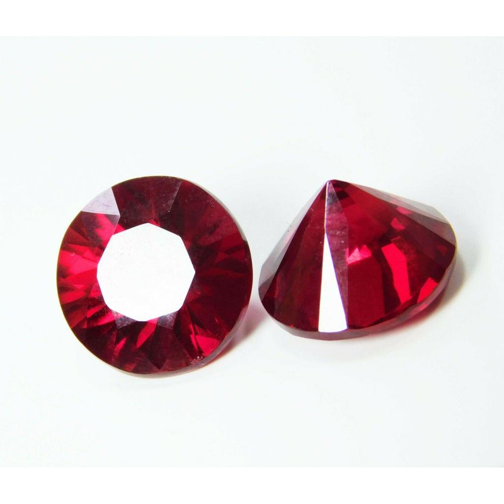 Round Diamond Cut Gemstone Pair 10 Ct Natural Red Ruby CERTIFIED Loose Gemstone MQ-8474 00J