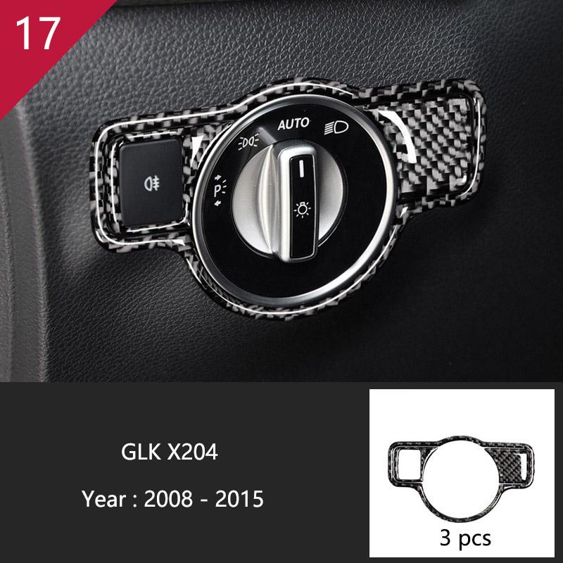 Углеродное волокно для Mercedes Benz GLK X204, внутренняя панель переключения передач, AC CD, панель, дверной подлокотник, отделка, наклейка на автомобиль