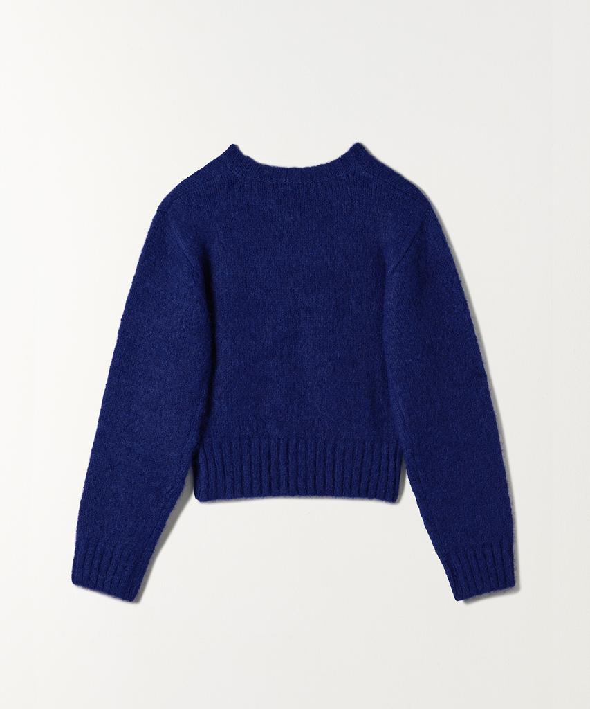 TTUDEMENT Alpaca Round Pullover Blue