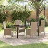 5-piece Garden Set with Beige Poly Rattan Cushions vidaXL 3379460