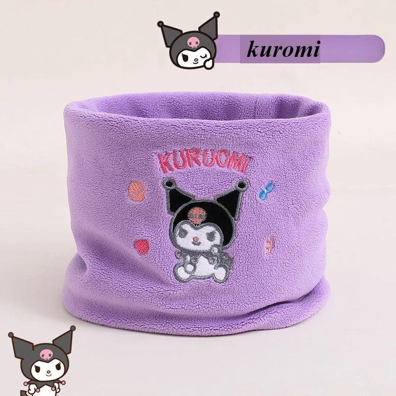 Детский пуловер-шарф однотонного цвета на осень и зиму для тепла и защиты от ветра, с мультяшным рисунком