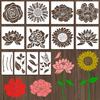Flowers, Butterflies, Hollow Templates for Painting, Spray Painting, Spray Printing, and Missing Printing Boards, Diy, Horticultural Design Templates