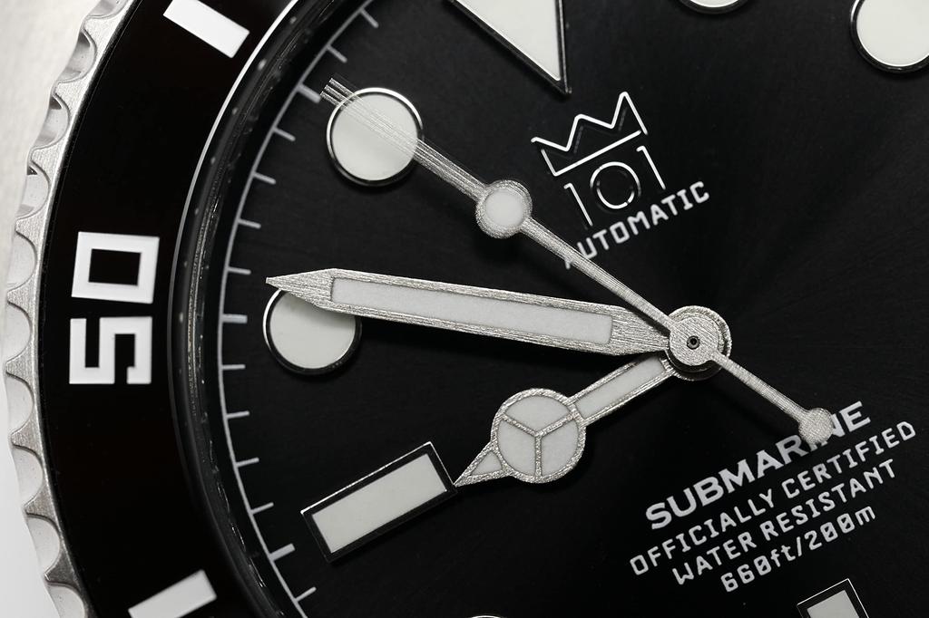 Hyakuichi Ceramic Bezel Watch Mechanical Automatic Hand Winding Automatic 200m Water Resistant Reverse Rotation Prevention Ceramic Bezel Crown Watch