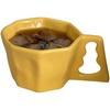 Hand Pinched Irregular Ceramic Mug Square Handle Water Cup Coffee Milk Cup Style Interesting Mug Coffee Cup Ornament
