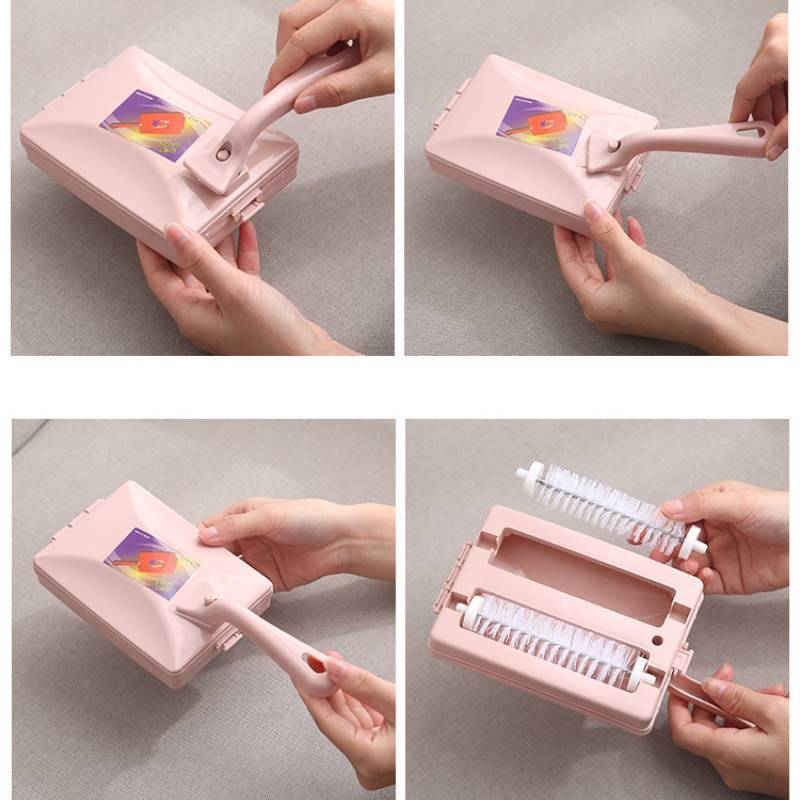 Multi Use Dusting Brush With Lid Plastic Bed Sofa Carpet Cleaner For Home Cleaning Tasks