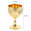 Embossed Wine Glass Zinc Alloy Shot Glass Goblets & Chalices Metal Goblet  For Wedding