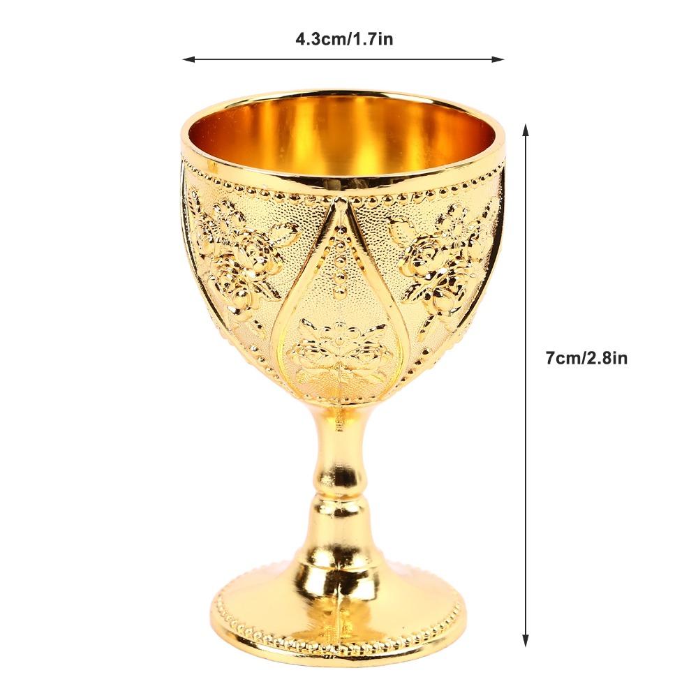 Embossed Wine Glass Zinc Alloy Shot Glass Goblets & Chalices Metal Goblet For Wedding