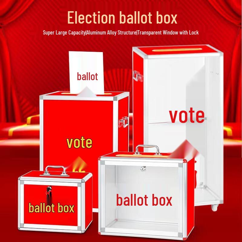 Thickened Large Floor Standing Metal Ballot Box