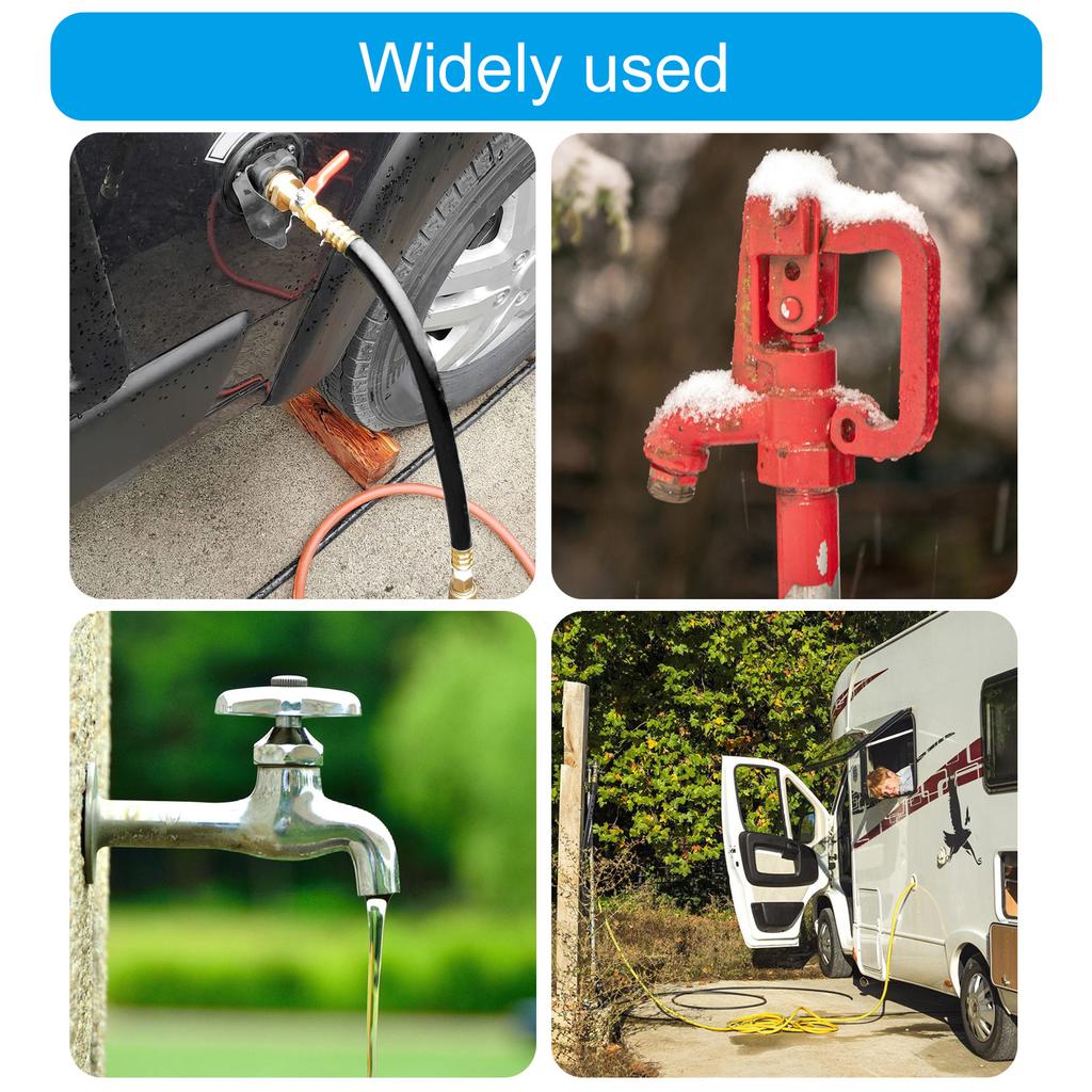 Water Blowout Adapter Winterize Blowout Adapter Hose with Shut Off Valve Quick Connect Sprinkler Winterization Kits