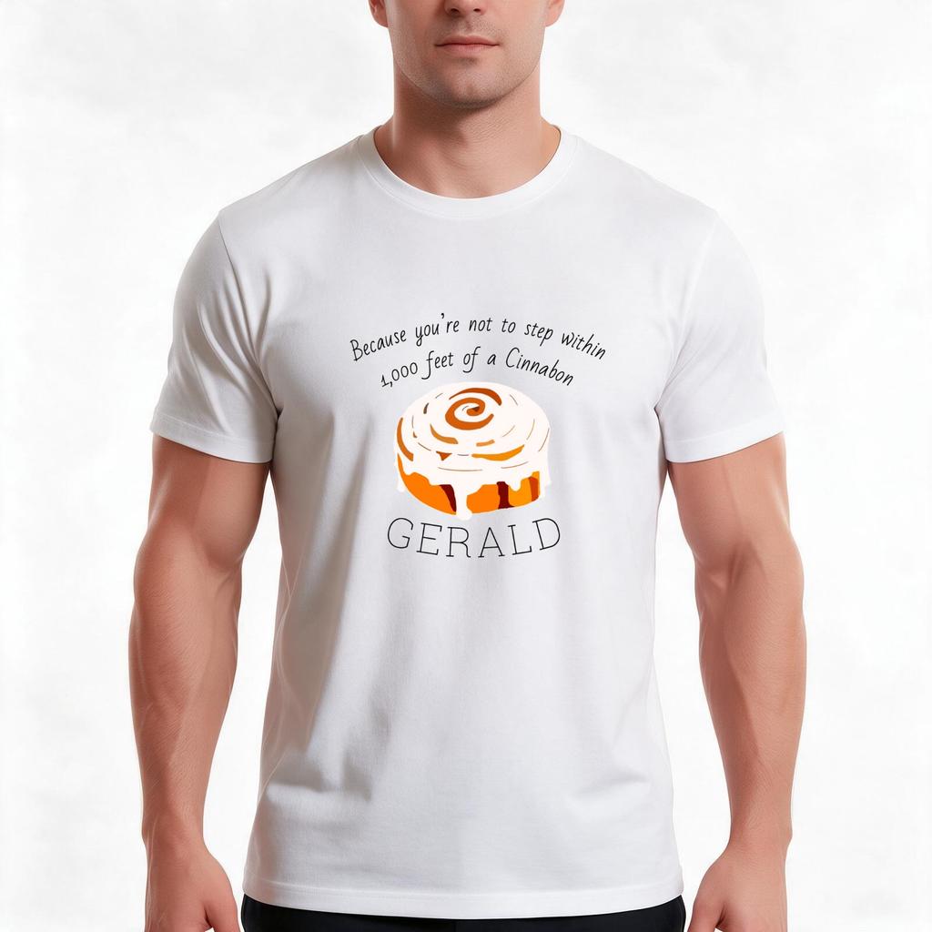 Black Friday Geralds Cinnabon Tshirt Summer Casual Cotton Tee Oversized Streetwear Tops Vintage Graphic Print