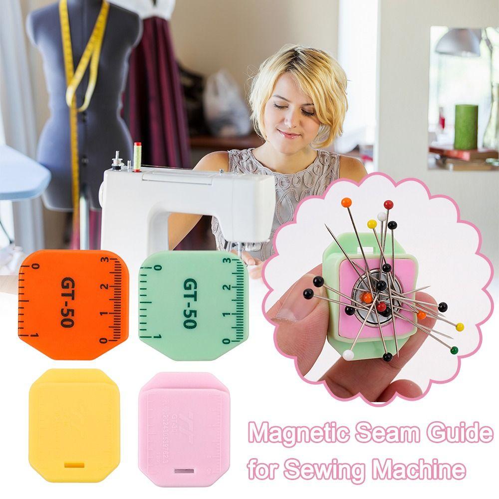 Anti-Curling Magnetic Seam Guide Locking Stitcher Positioning Tool Sewing Ruler Sewing Accessories