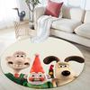Wallace and Gromit2 Round Area Rug,Carpet Rug for Living Room Bedroom Sofa Playroom Decor,Non-slip Floor Mat