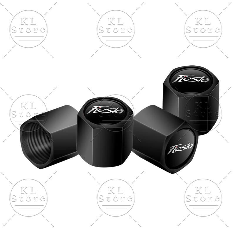 pdzh2 4pcs Auto Accessories Wheel Tire Valve Stem Air Dust Cover Caps For Ford Fiesta Emblem Car Styling Decoration