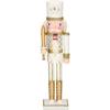 SPRINGOS® Casse-noisette Figure En Bois Soldat Avec Épée Hauteur 38 Cm Crème Noël Décoration De Noël