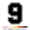Figures 9 Racing Number Decal Helmet Racing Vinyl Cut Decals Motorcycle Accessories Car Sticker