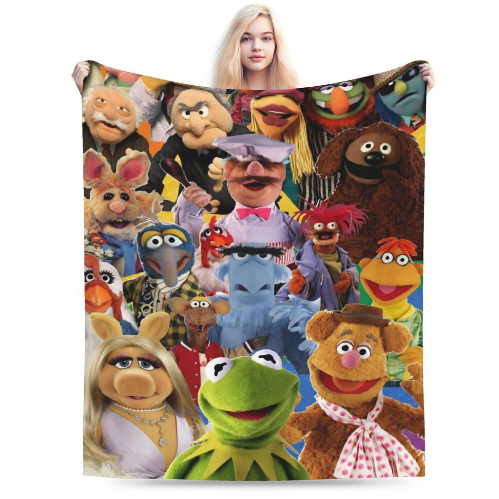 Sesame Street Cartoon Blanket Elmo Lovely Flannel Funny Breathable Throw Blankets for Bedding Lounge Textile Decor