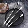 Steel Coffee Ice Cream Bartender Cocktail Stirring Tool Bar Spoon Mixing Stirrers Teaspoon