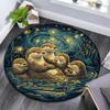 Otters Round Area Rug,Carpet Rug for Living Room Bedroom Sofa Playroom Decor,Non-slip Floor Mat