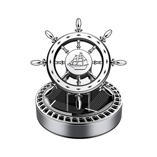 Солнечный автомобильный освежитель воздуха, вращающийся винтажный руль, длительный аромат, очистка воздуха, автоматический ароматерапевтический диффузор, орнамент, аксессуары для салона автомобиля