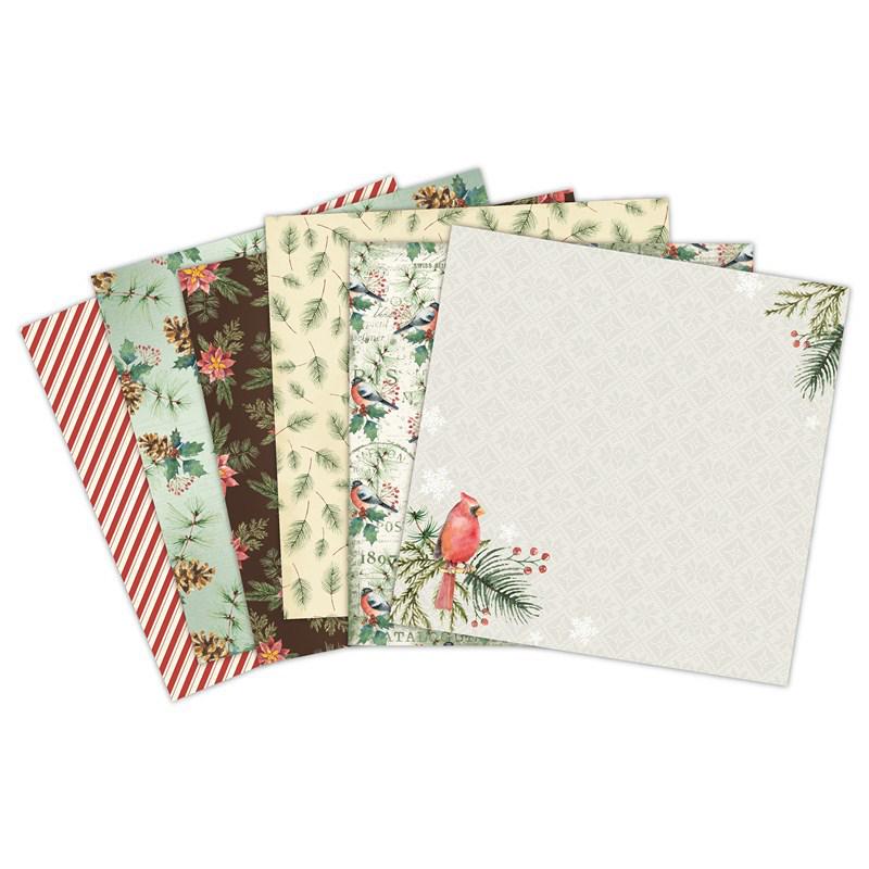 Paper Sheets 24 Christmas Craft Pads Cutting Dies Art Background Origami Scrapbooking Card Making