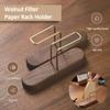 Подставка для фильтровальной бумаги из орехового дерева, деревянная подставка для хранения кофейной бумаги, веерообразный держатель для кофейного фильтра ручной работы, кофейные аксессуары