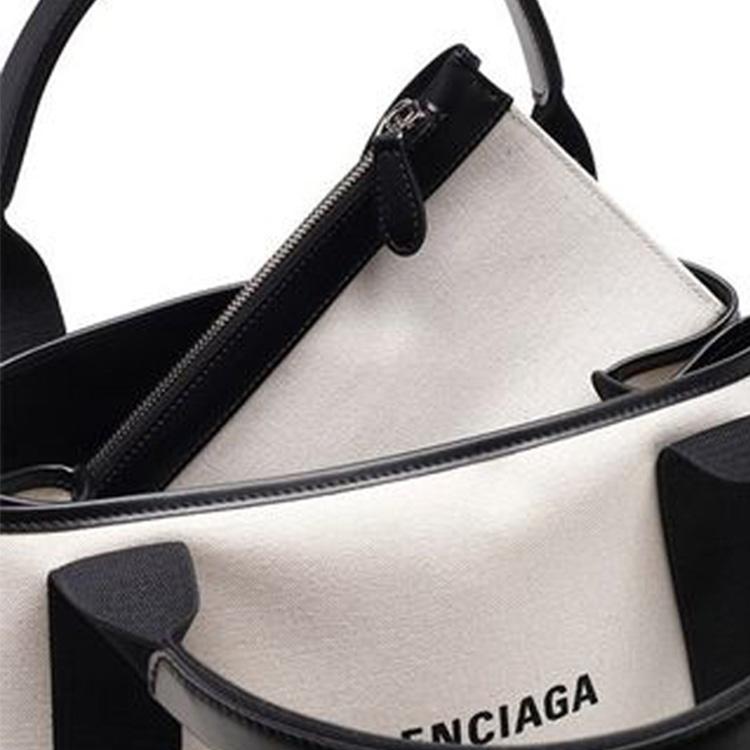 Balenciaga Small Cabas Tote Bag Natrual/Black Women Tote_bags Cream 339933-2HH3N-9260