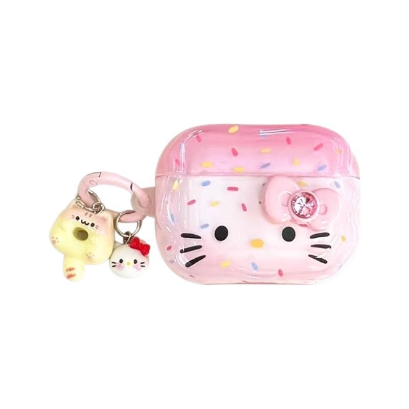 Cute KT cat airpodspro1 silicone protective cover new 1st generation earphone cover pendant 1/1st generation soft 1 three-dimensional