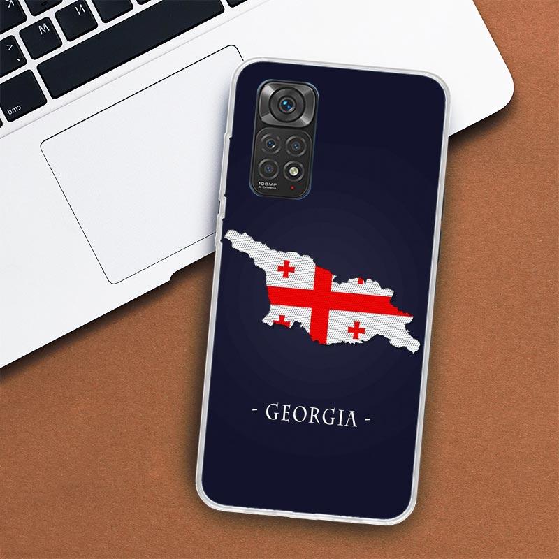 Чехол для телефона с флагом Грузии для Xiaomi Redmi Note 13 12 12S 11 11S 10 10S 9 9S 11T 11E Pro Plus 8 8T 7 + чехол